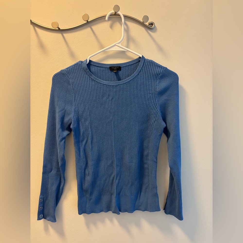 Talbots Women's Long Sleeve Blue Top
